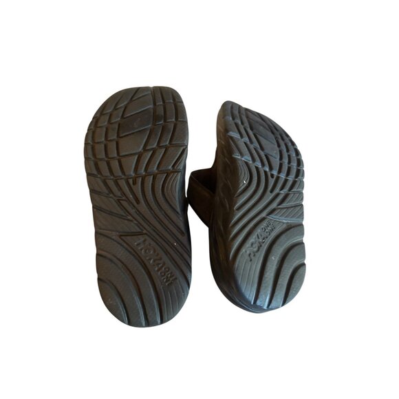 Hoka One One Black Recovery Sandal Size 10 Lightweight Durable Comfort Flip Flop - Picture 4 of 5